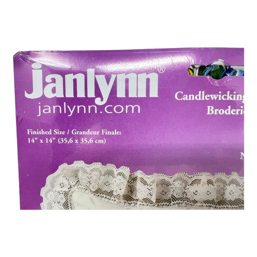 Janlynn Candlewicking Embroidery Kit Shades Of Blue 14" x 14" #004-0780 - Picture 3 of 4
